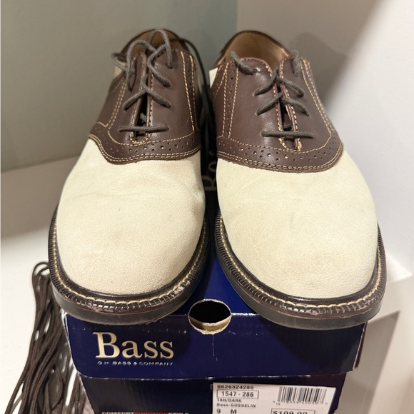 Bass Men\'s Tan Brown Oxford Shoes NEW NIB main image 6
